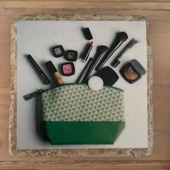 ARBONNE logo’d wood & tile coaster set NEW - Picture 4 of 11